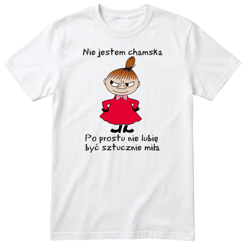 Koszulka damska Mała Mi - Nie lubię być sztucznie miła – śmieszny cytat