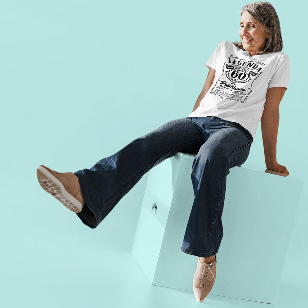 60 Urodziny DAMSKA - Legenda. Koszulka urodzinowa na 60 Lat dla kobiet inspirowana Jack Daniels