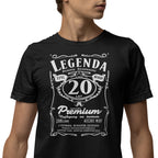 20 Urodziny - Legenda. Koszulka urodzinowa na 20 Lat dla mężczyzn inspirowana Jack Daniels