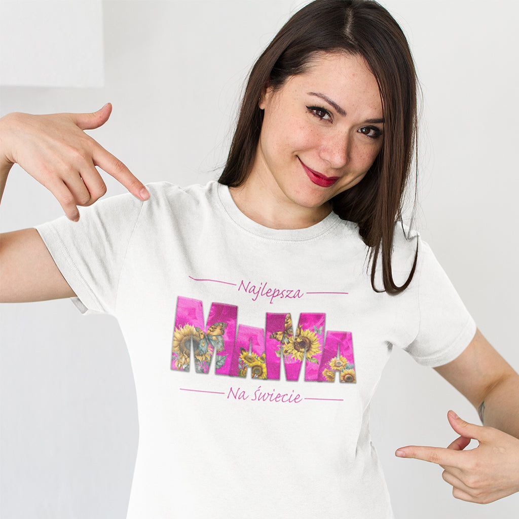 MaMa - Najlepsza MAMA NA ŚWIECIE SŁONECZNIKI pink