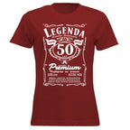 50 Urodziny DAMSKA - Legenda. Koszulka urodzinowa na 50 Lat dla kobiet inspirowana Jack Daniels